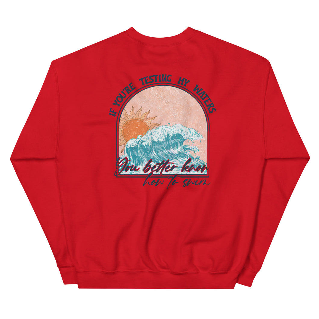 Testing The Water Swim Sweatshirt