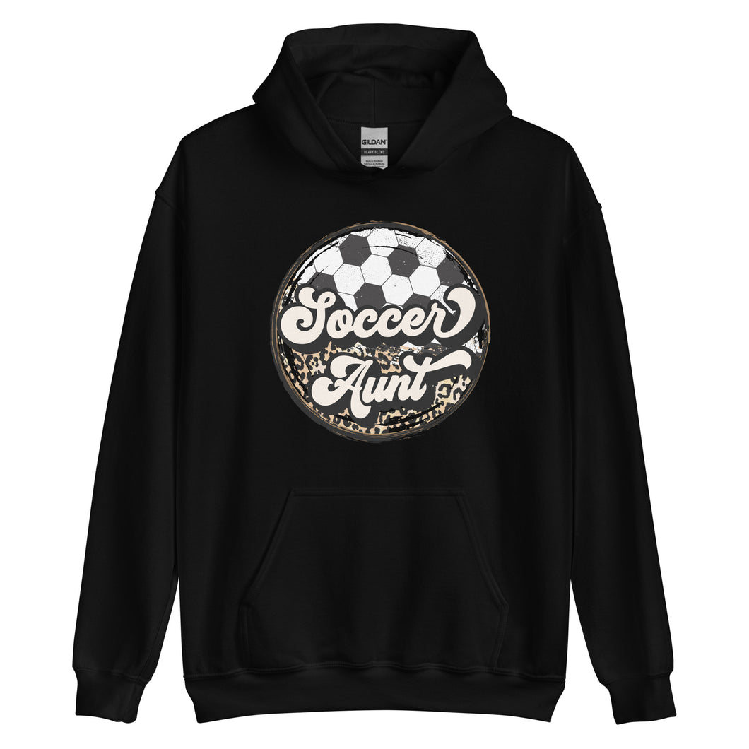 Soccer Leopard Aunt Hoodie