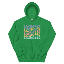 Load image into Gallery viewer, Multicolor Wave Lacrosse Hoodie
