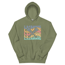 Load image into Gallery viewer, Multicolor Wave Lacrosse Hoodie
