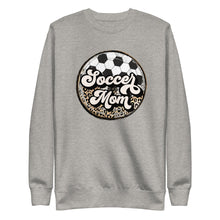 Load image into Gallery viewer, Soccer Leopard Mom Premium Sweatshirt
