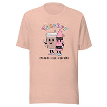 Load image into Gallery viewer, Crayons-Kids-Caffeine Teacher T-shirt
