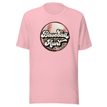 Load image into Gallery viewer, Baseball Aunt Leopard T-shirt
