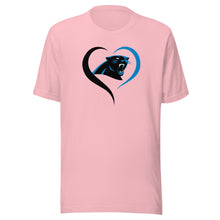 Load image into Gallery viewer, Panthers Heart T-shirt(NFL)

