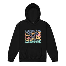 Load image into Gallery viewer, Multicolor Lacrosse Wave Youth Hoodie
