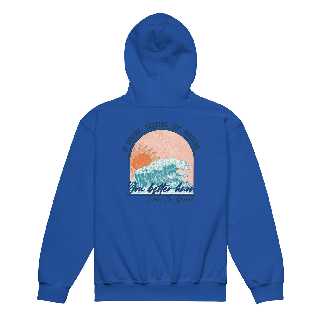 Testing The Water Swim Youth Hoodie #2