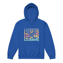 Load image into Gallery viewer, Multicolor Lacrosse Wave Youth Hoodie
