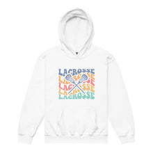 Load image into Gallery viewer, Multicolor Lacrosse Wave Youth Hoodie
