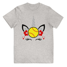 Load image into Gallery viewer, Unicorn Softball Youth T-shirt
