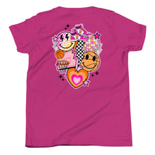 Load image into Gallery viewer, Basketball Retro Pink Youth T-shirt
