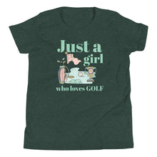 Load image into Gallery viewer, Just A Girl Who Loves Golf Youth T-shirt
