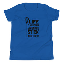 Load image into Gallery viewer, Life Is More Fun Lacrosse Youth T-shirt
