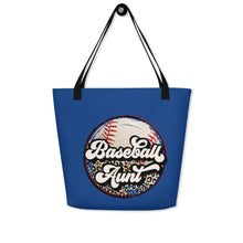 Load image into Gallery viewer, Baseball Aunt Print Both Sides Large Tote Bag
