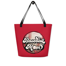 Load image into Gallery viewer, Baseball Mom Print Both Sides Large Tote Bag
