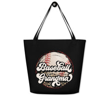 Load image into Gallery viewer, Baseball Grandma Print Both Sides Large Tote Bag
