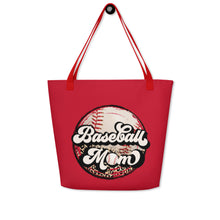 Load image into Gallery viewer, Baseball Mom Print Both Sides Large Tote Bag
