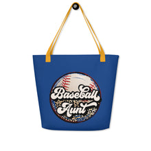 Load image into Gallery viewer, Baseball Aunt Print Both Sides Large Tote Bag
