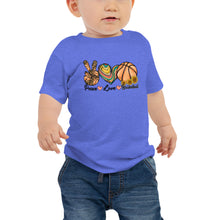 Load image into Gallery viewer, Peace Love Baskerball Baby Tee
