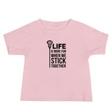 Load image into Gallery viewer, Life is More Fun Lacrosse Baby Tee
