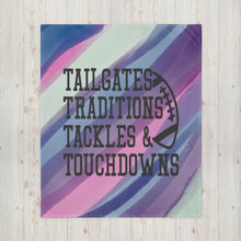 Load image into Gallery viewer, Tailgate Traditions Football Throw Blanket
